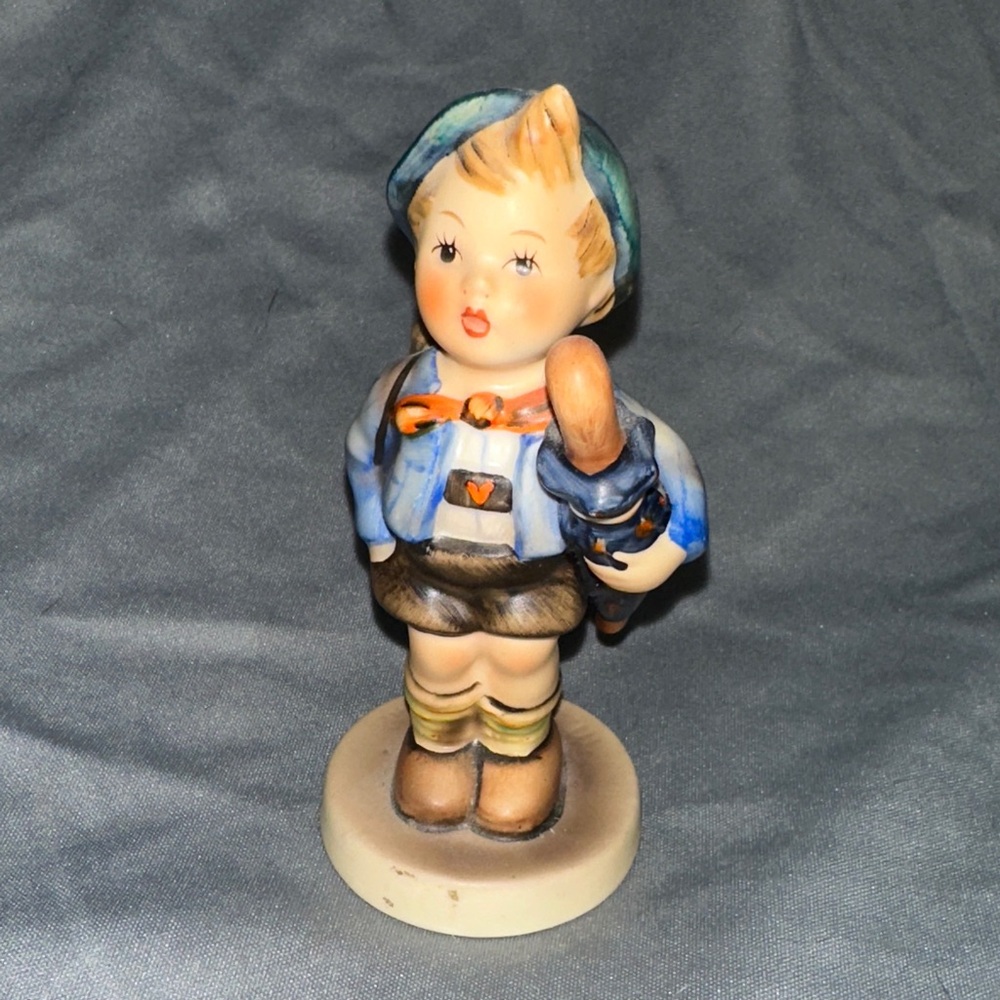 Vintage Goebel Hummel Figurine Boy TMK-3 W. Germany Home from Market 1957–72